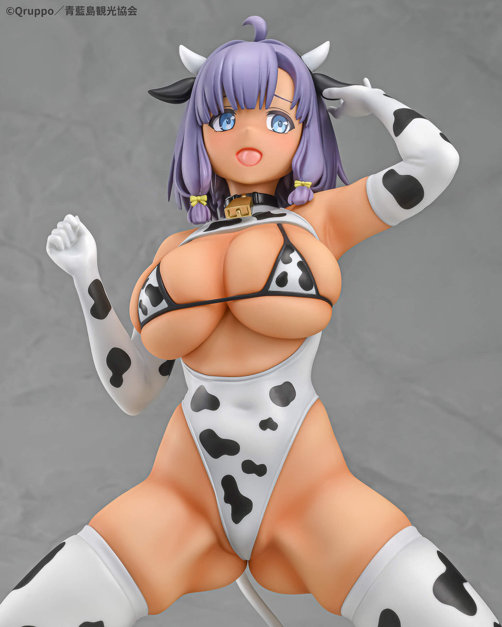 Q-six Misaki Hotori Cow Pattern Costume Suntanned ver. 1/5 Figure JAPAN OFFICIAL