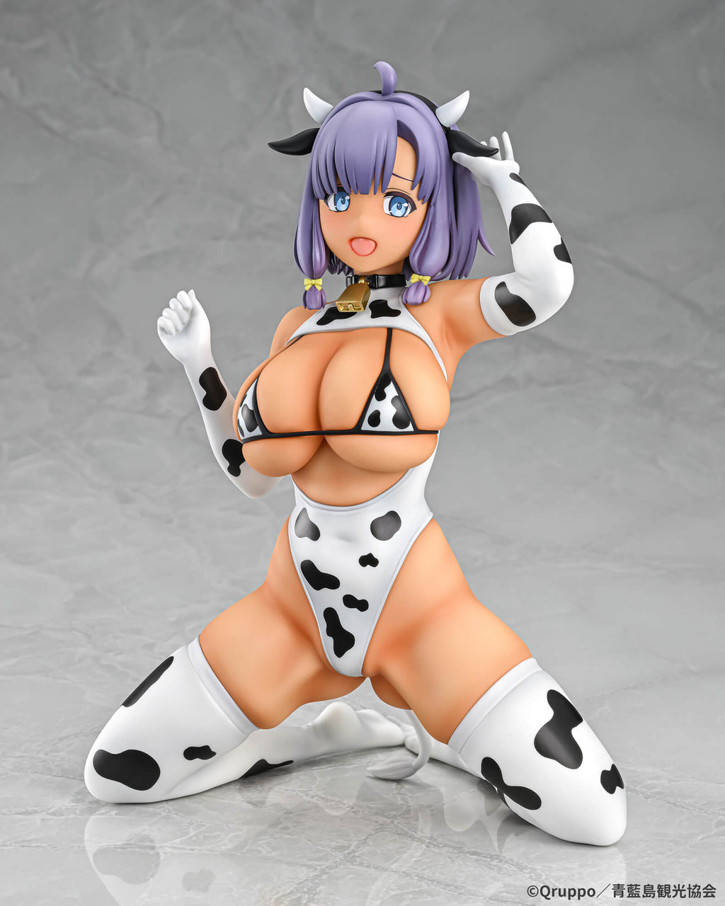Q-six Misaki Hotori Cow Pattern Costume Suntanned ver. 1/5 Figure JAPAN OFFICIAL