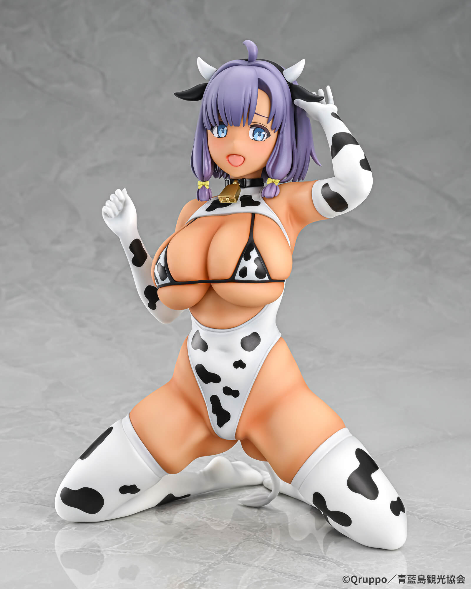 Q-six Misaki Hotori Cow Pattern Costume Suntanned ver. 1/5 Figure JAPAN OFFICIAL