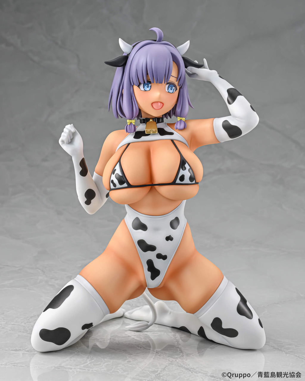 Q-six Misaki Hotori Cow Pattern Costume Suntanned ver. 1/5 Figure JAPAN OFFICIAL