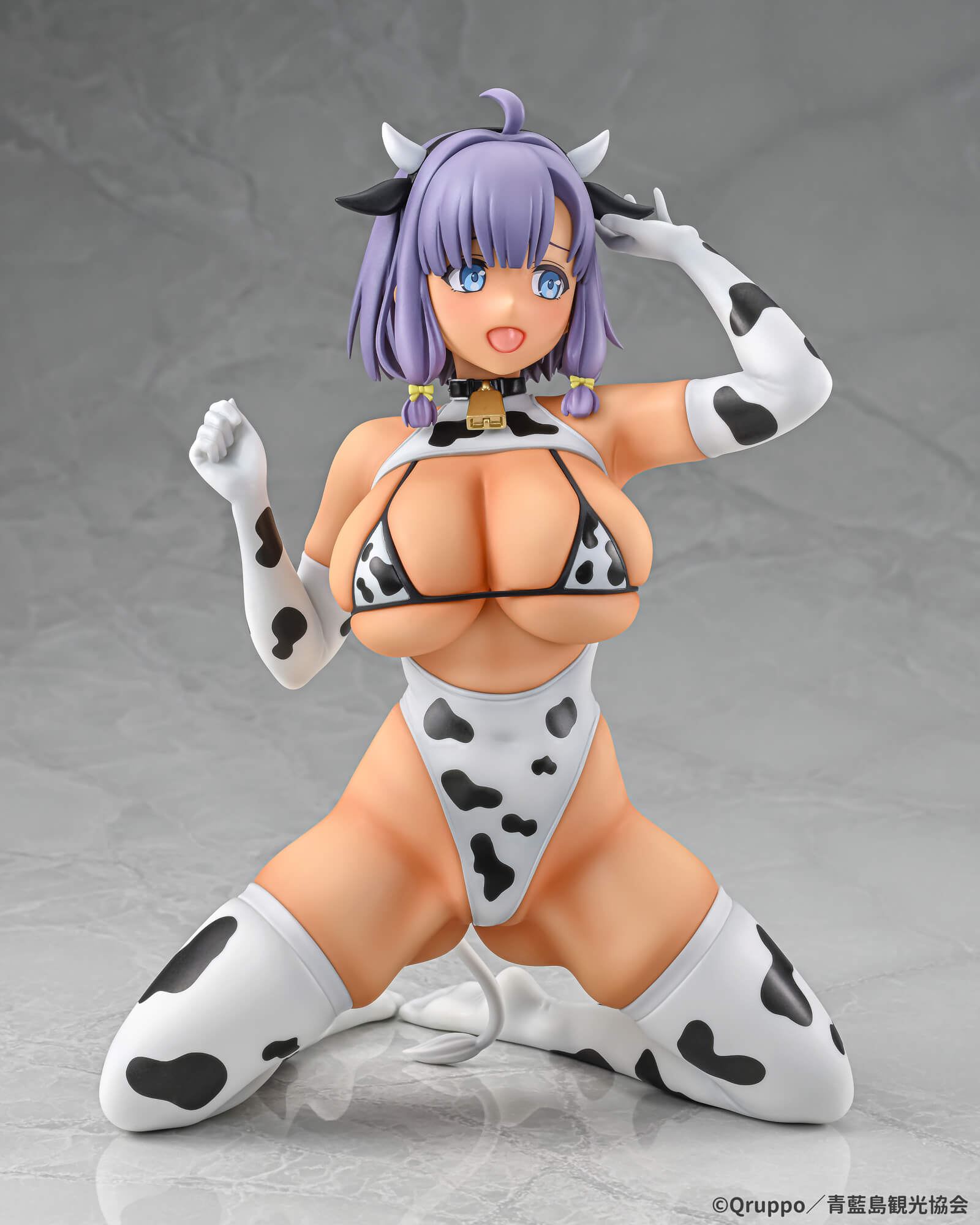 Q-six Misaki Hotori Cow Pattern Costume Suntanned ver. 1/5 Figure JAPAN OFFICIAL