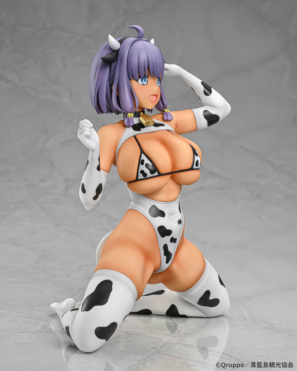 Q-six Misaki Hotori Cow Pattern Costume Suntanned ver. 1/5 Figure JAPAN OFFICIAL