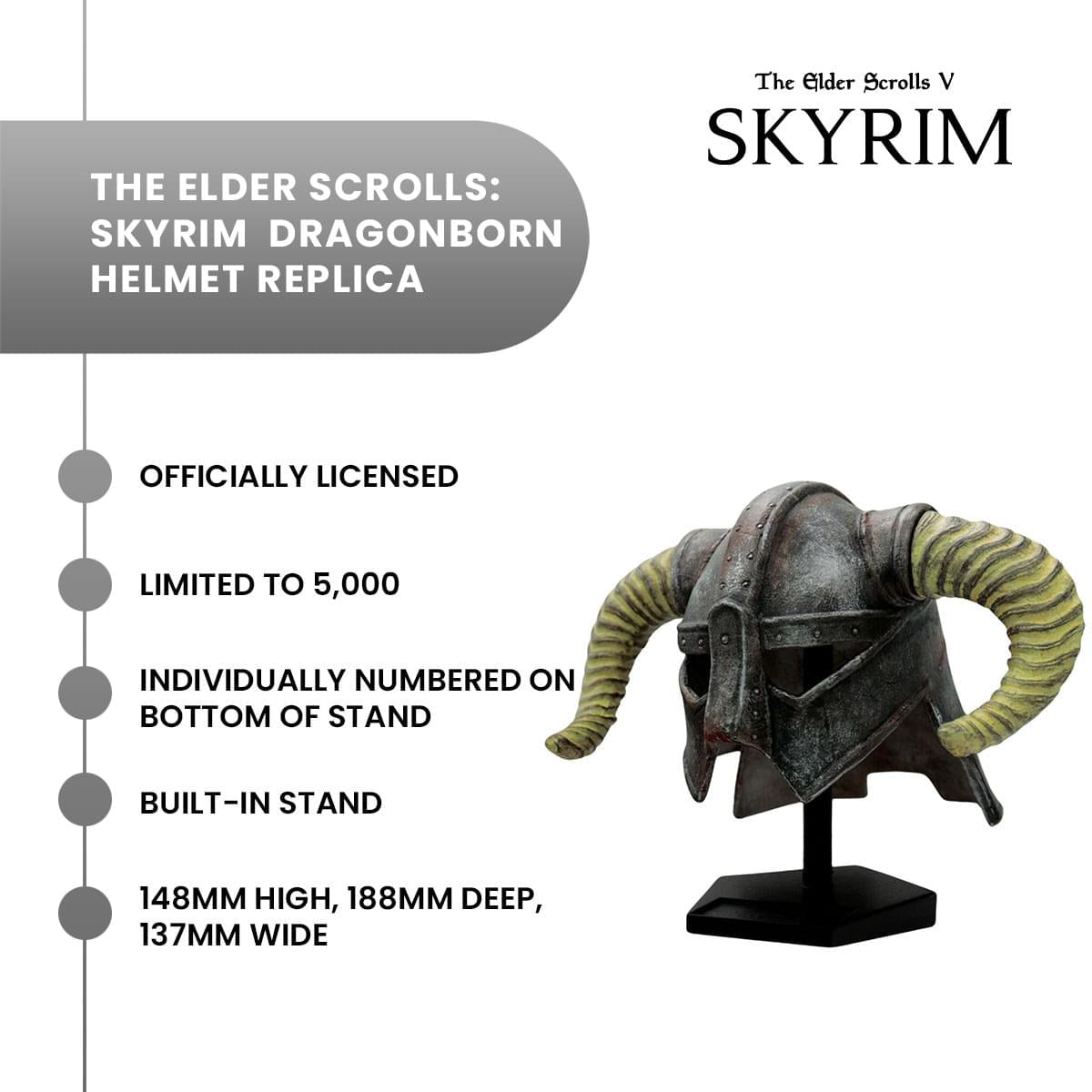 The Elder Scrolls: Skyrim Limited Edition Dragonborn Helmet Replica