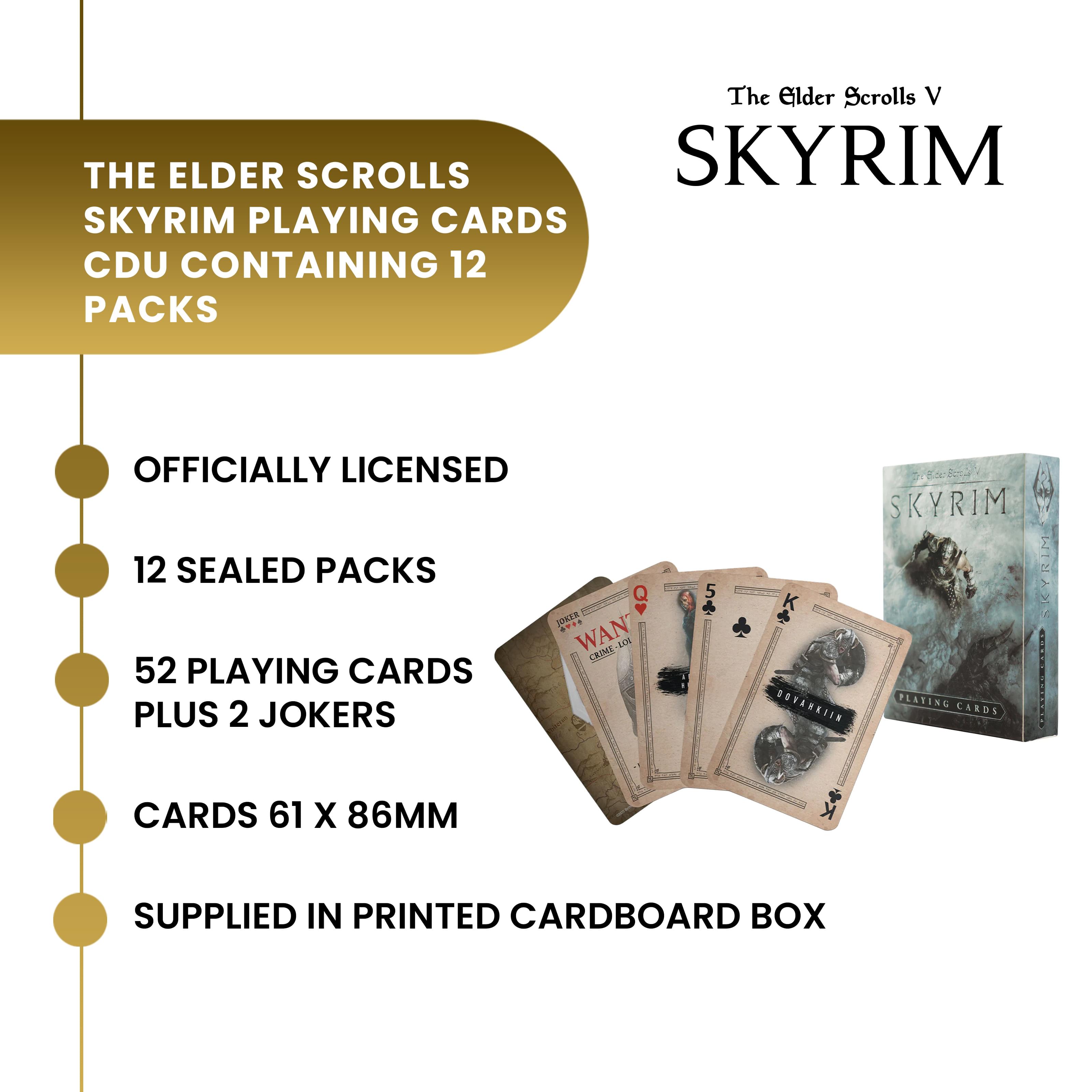 The Elder Scrolls V: Skyrim Playing Cards | Official 52 Card Deck