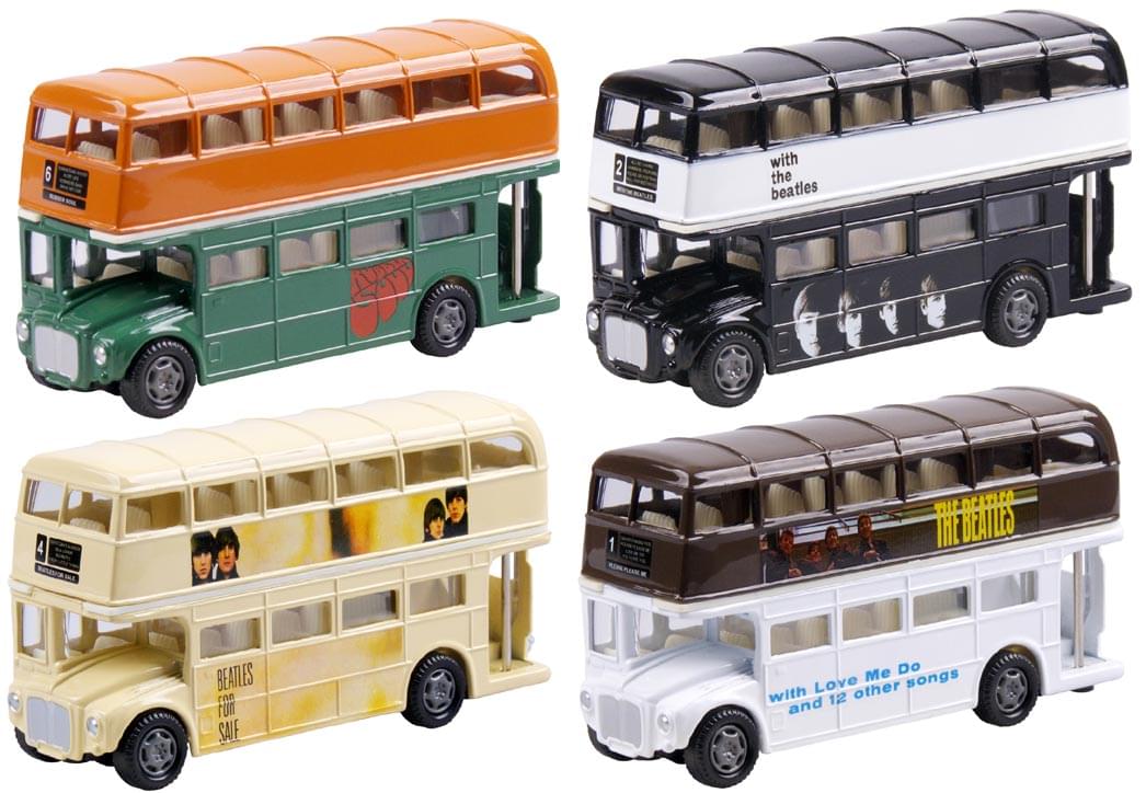 The Beatles Famous Covers 1:43 Diecast British Bus Wave 2 Set Of 4