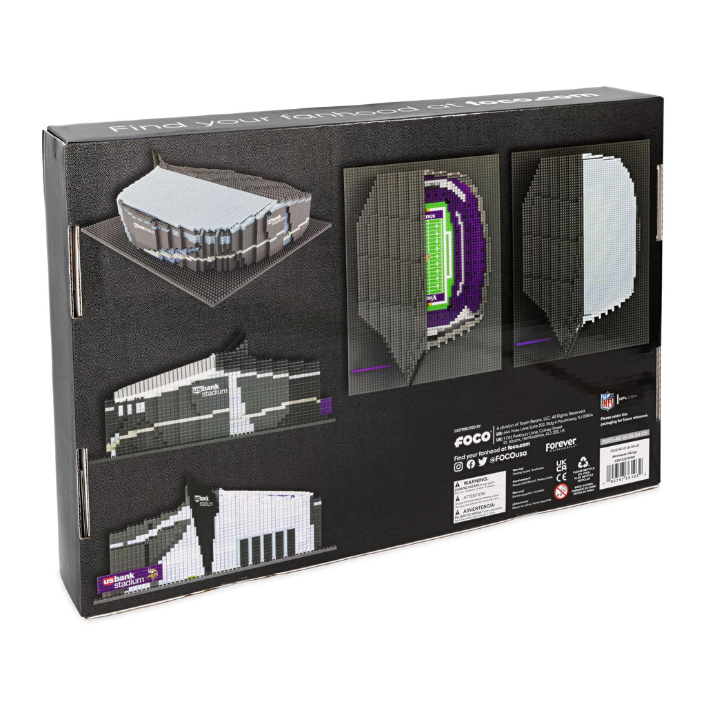 Minnesota Vikings NFL FOCO BRXLZ Stadium Building Block Set