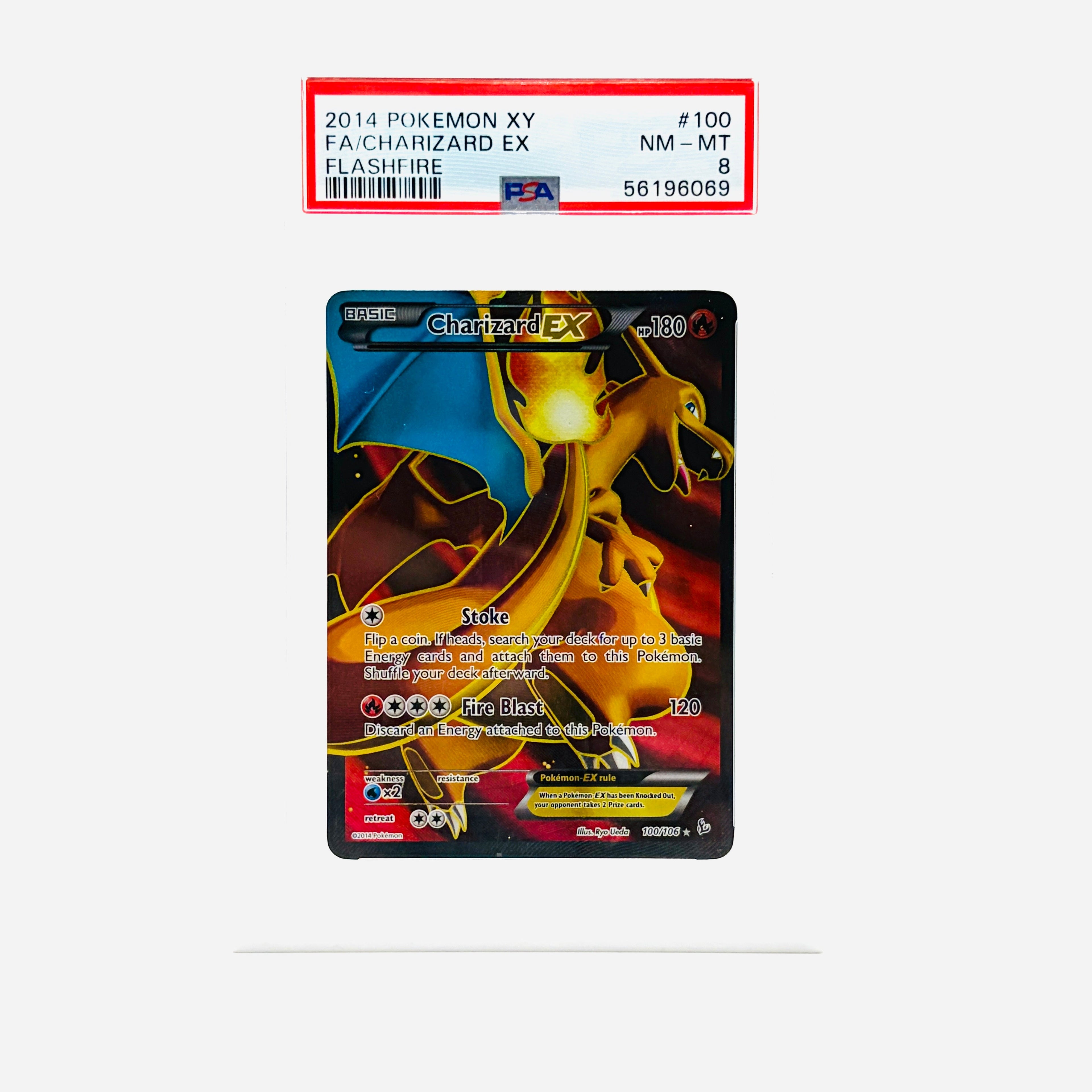 PSA 8 Charizard EX Full Art - 2014 Pokemon Flashfire
