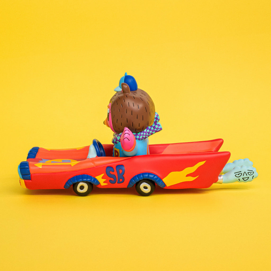 Kenelephant Sunday Bear Pink Car Figure JAPAN OFFICIAL