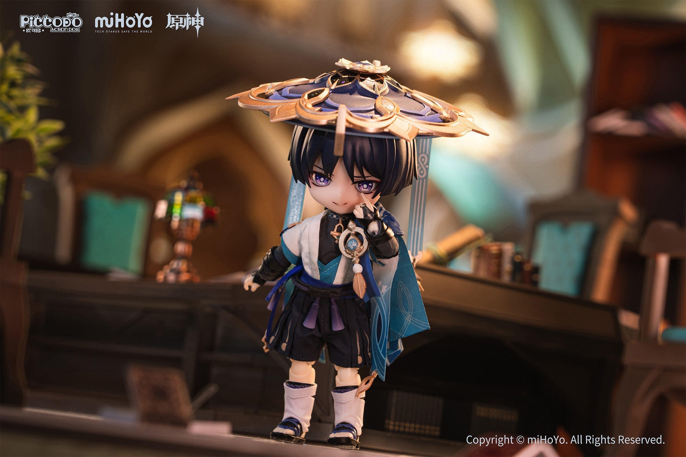 GENESIS PICCODO Action Doll x Genshin Impact Wanderer Chibi Doll JAPAN OFFICIAL