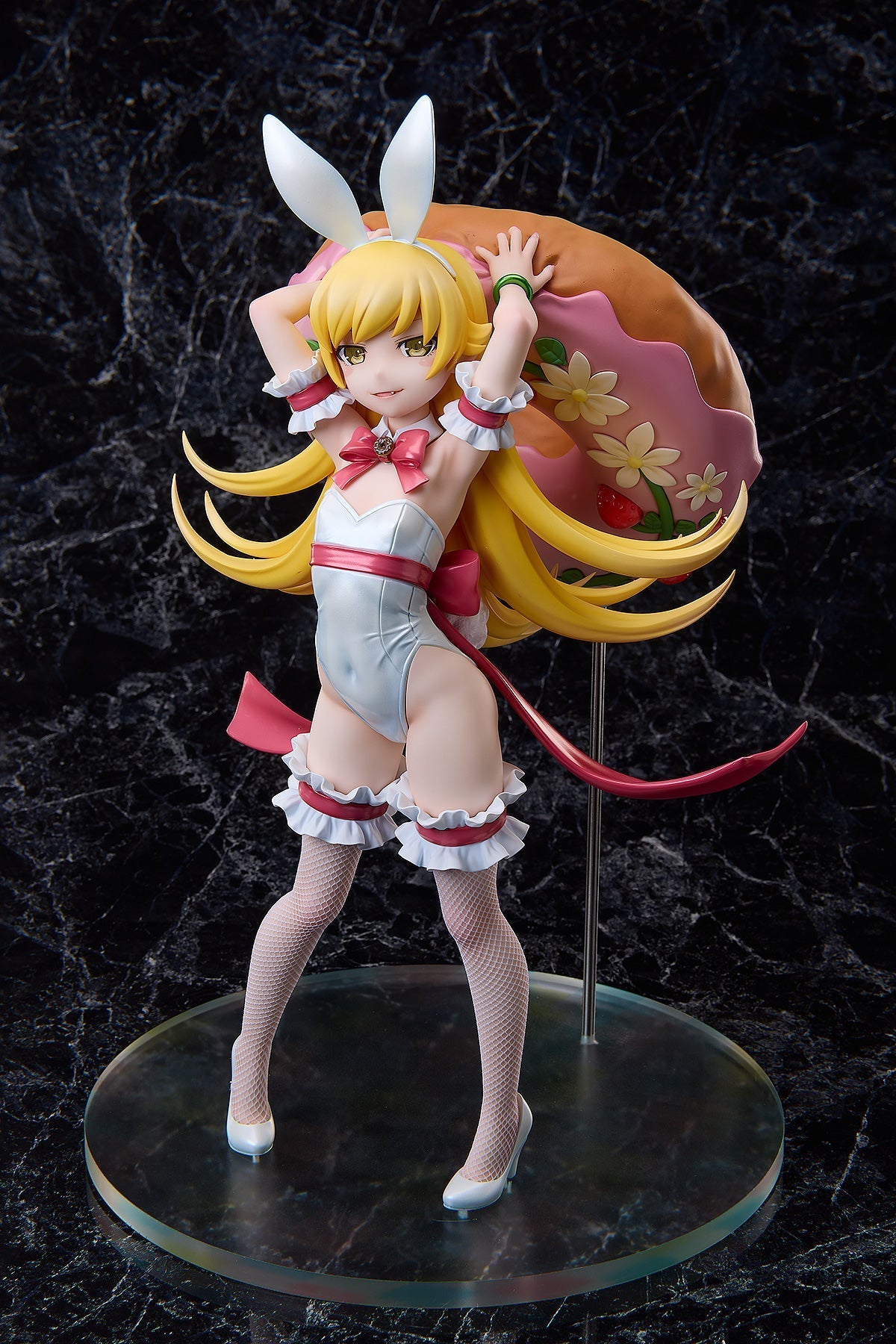A.DIMENSION Monogatari Series Shinobu Oshino White Bunny Ver. 1/4 Figure JAPAN