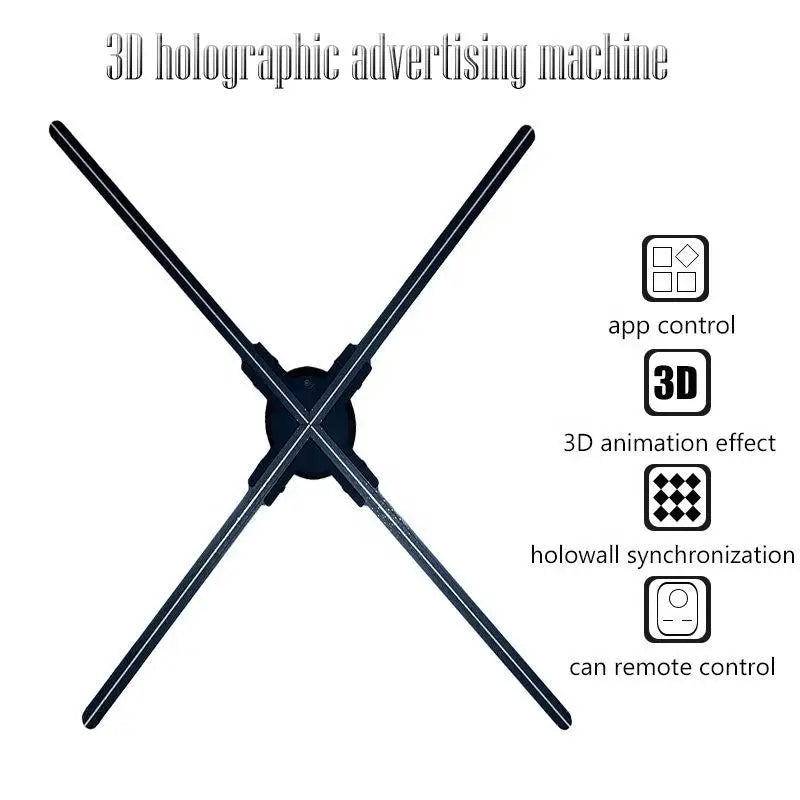 3D Holographic LED Projector 65cm Customizable 3D OEM Hologram Fan