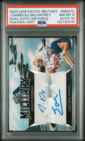 Jayden Daniels/Luke McCaffrey 2024 Leaf Exotic Military Air Force Dual Autograph #'d 1/3 PSA 8 AUTO 10