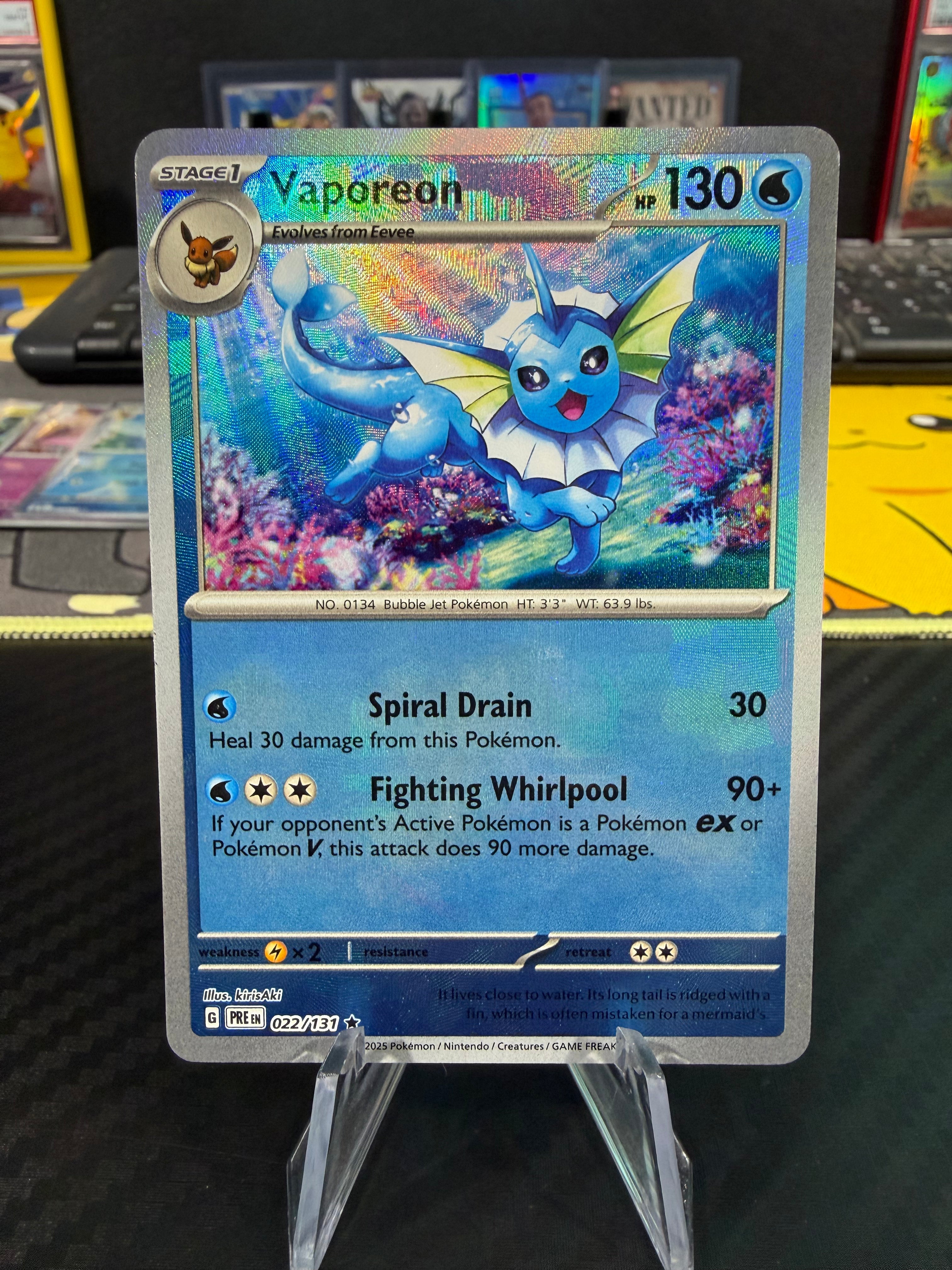 Vaporeon - 022/131 - Masterball - Prismatic Evolution