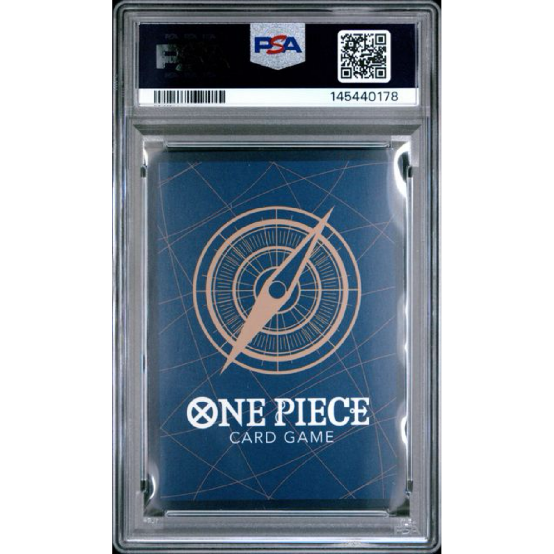 2025 ONE PIECE *JAPANESE* OP11-A FIST OF DIVINE SPEED #005 LUFFY-TAROU SPECIAL ALTERNATE ART CERT 145440178 PSA10