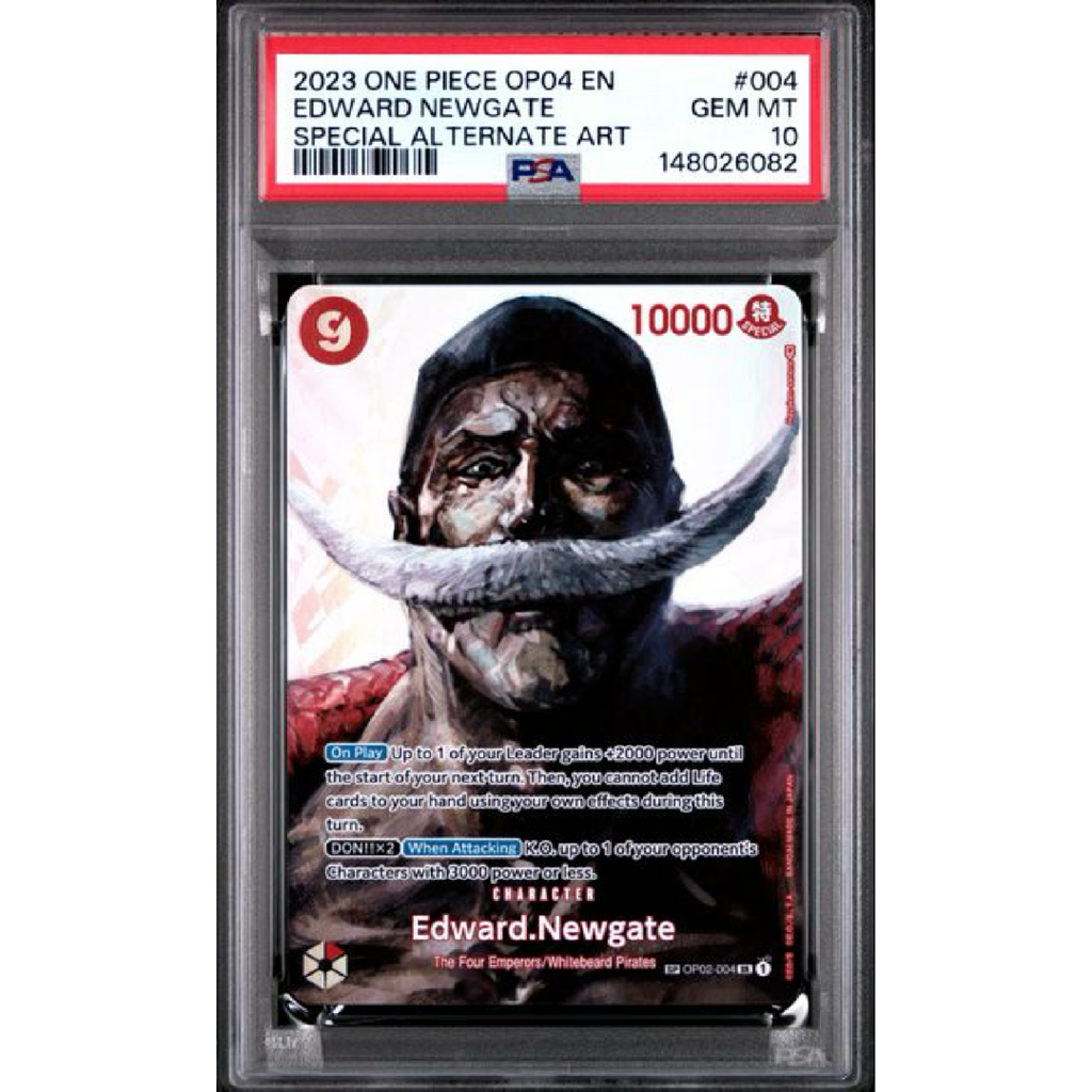 PSA 10 2023 ONE PIECE OP04-KINGDOMS OF INTRIGUE #004 EDWARD NEWGATE SPECIAL ALTERNATE ART