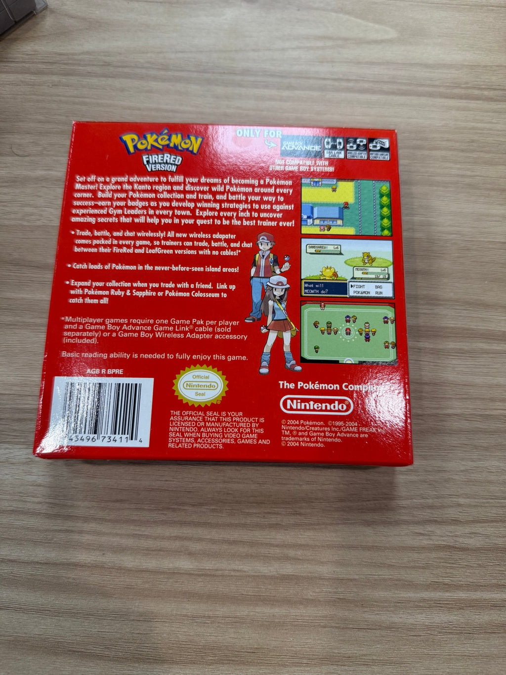 Pokemon Fire Red: Complete - Nintendo Game Boy Advance - A