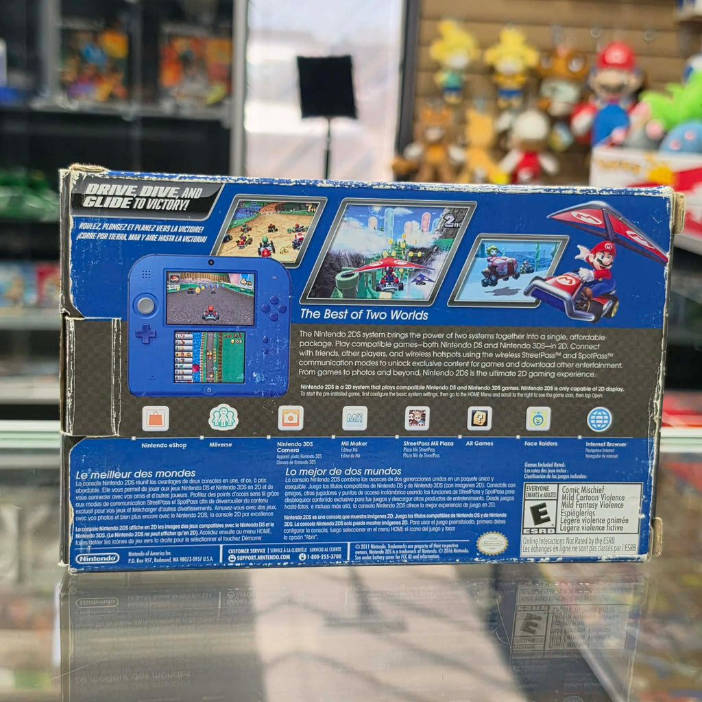 Nintendo 2DS Electric Blue 2 Handheld Console MARIO KART