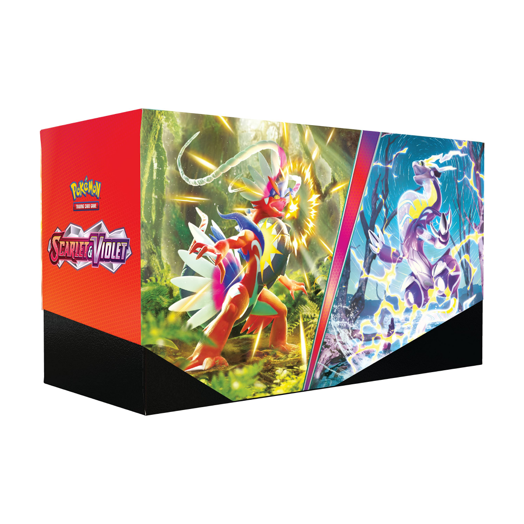 Pokémon-Sammelkartenspiel: Karmesin & Purpur Top-Trainer-Box
