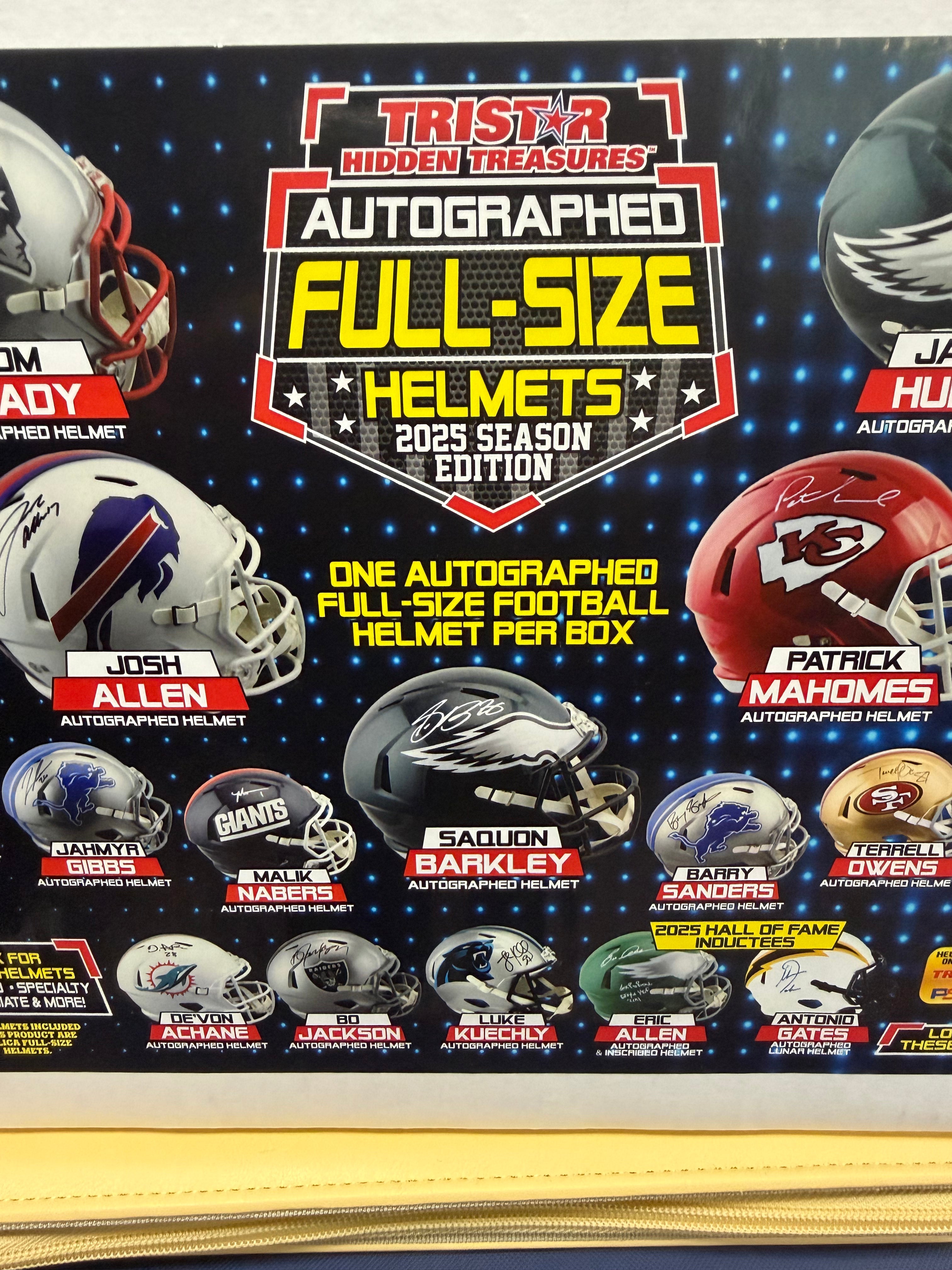 Autographed full-size helmets 2025