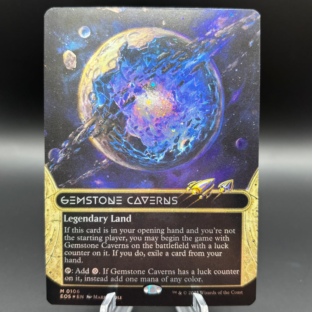 Gemstone Caverns (0106) (Borderless) (Galaxy Foil) - Edge of Eternities: Stellar Sights Single Card