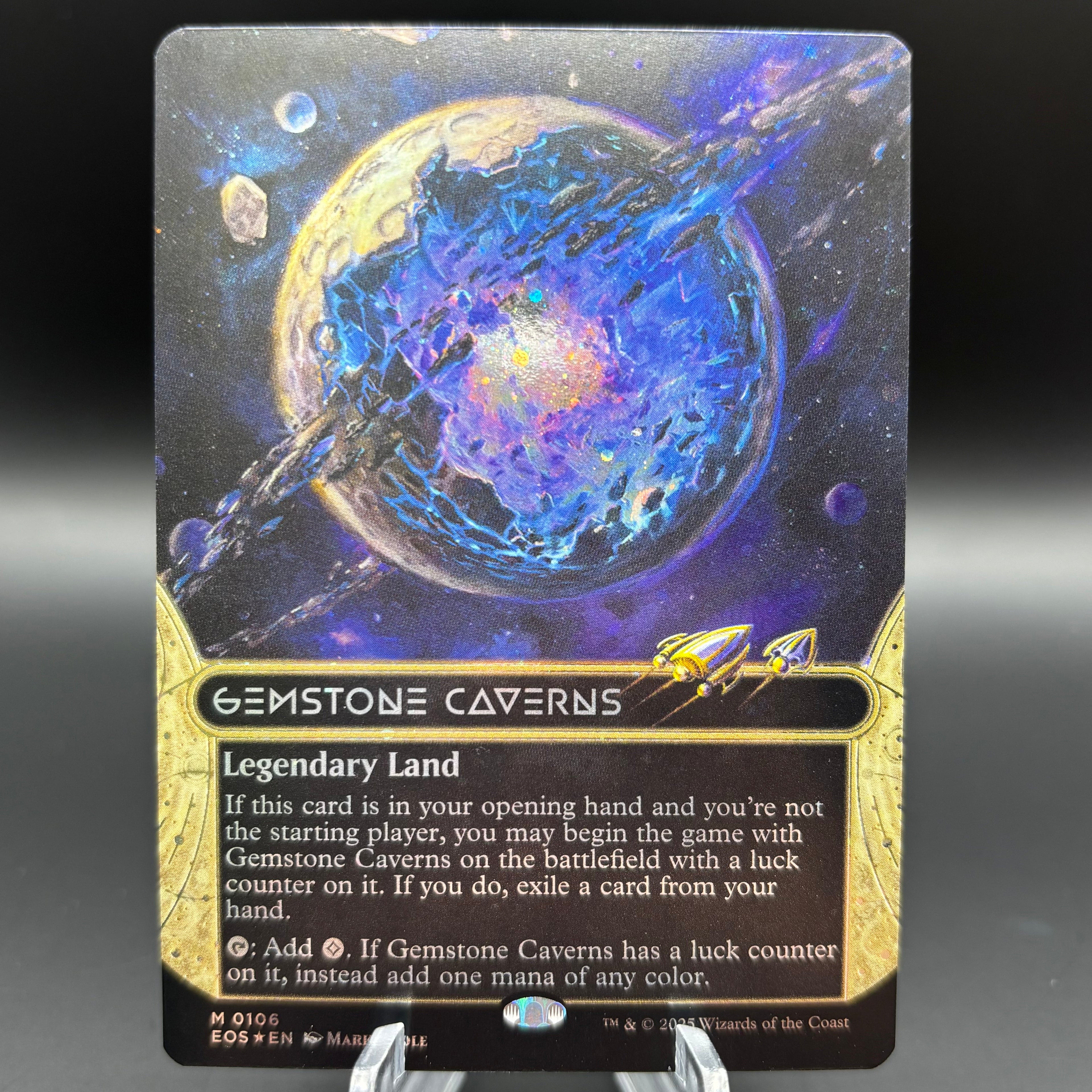 Gemstone Caverns (0106) (Borderless) (Galaxy Foil) - Edge of Eternities: Stellar Sights Single Card