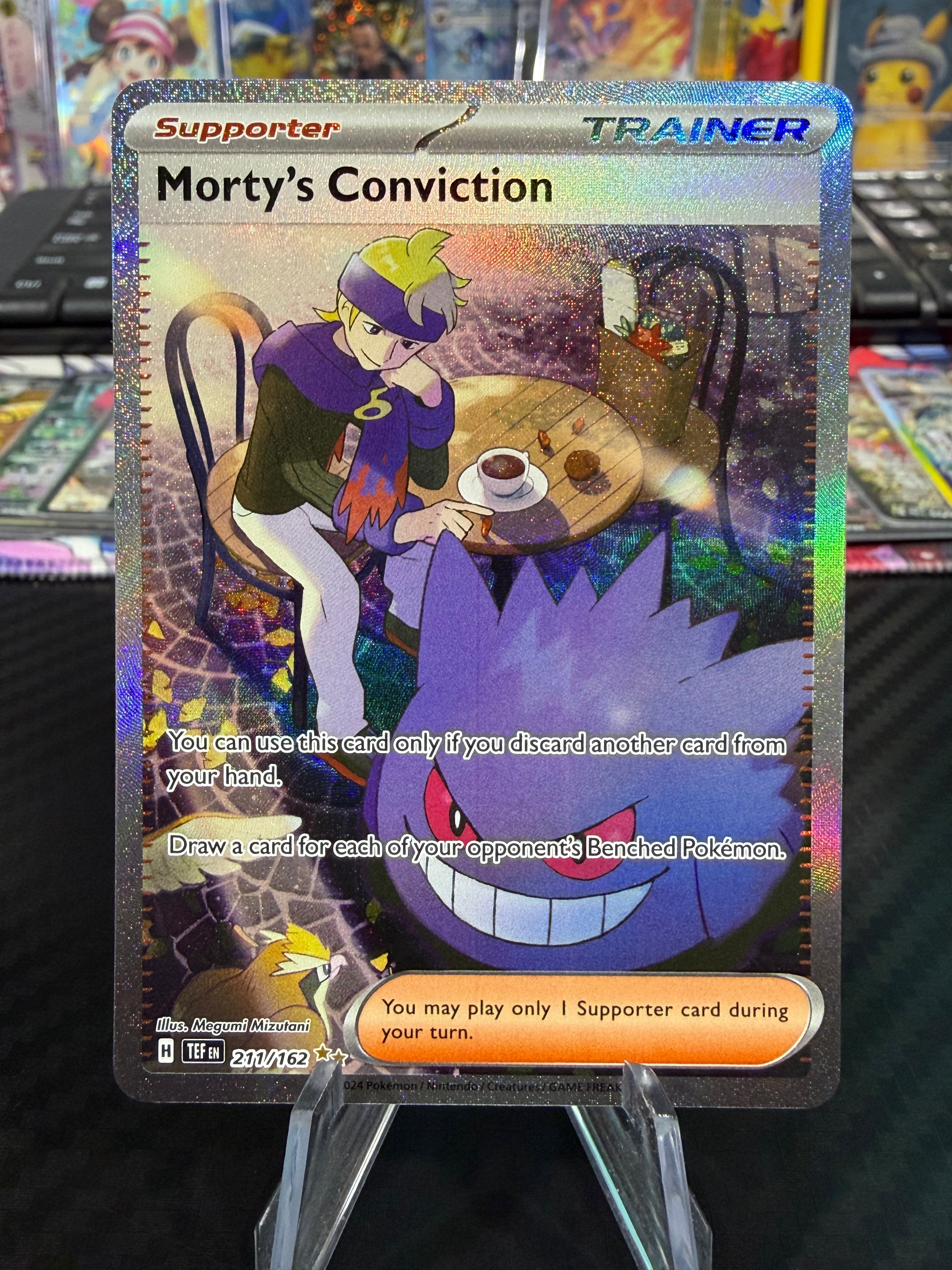 Morty’s Conviction - 211/162 - Special Illustration Rare - Temporal Forces - NM