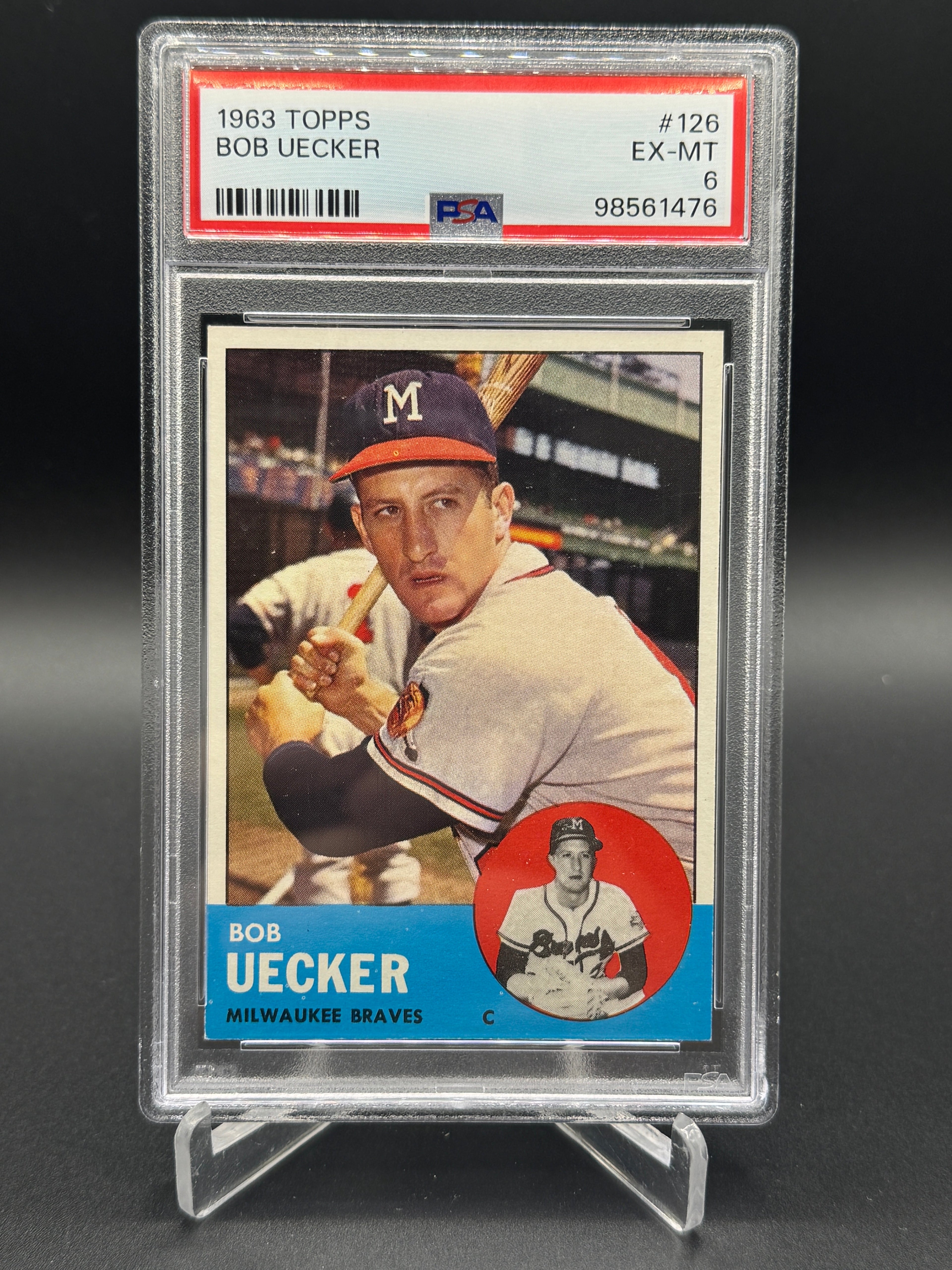 1963 Topps #126 Bob Uecker PSA 6