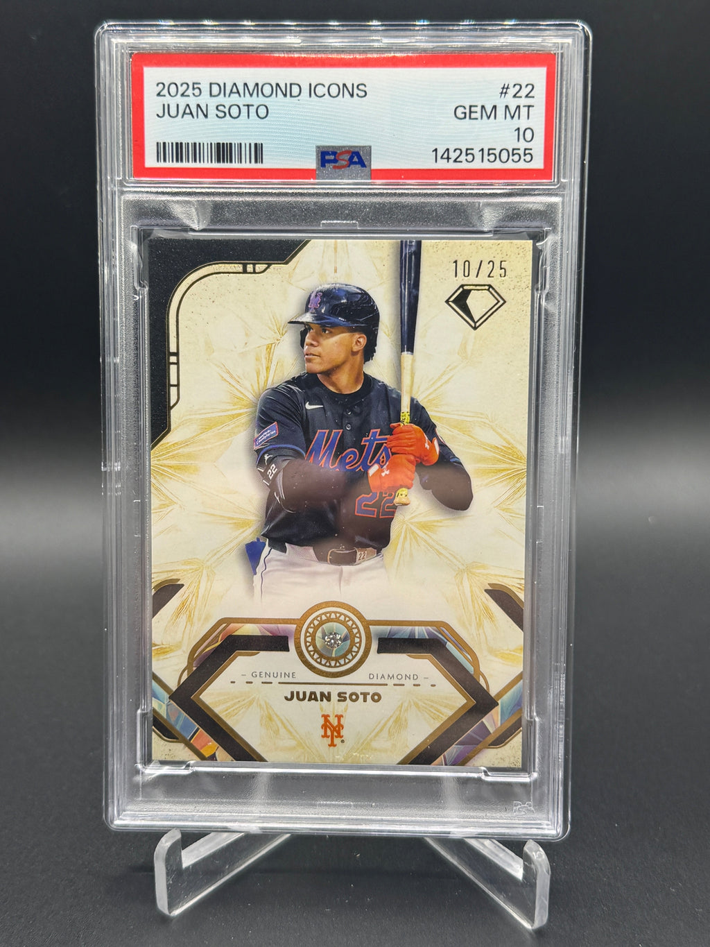 2025 Topps Diamond Icons #22 Juan Soto Genuine Diamond /25 PSA 10