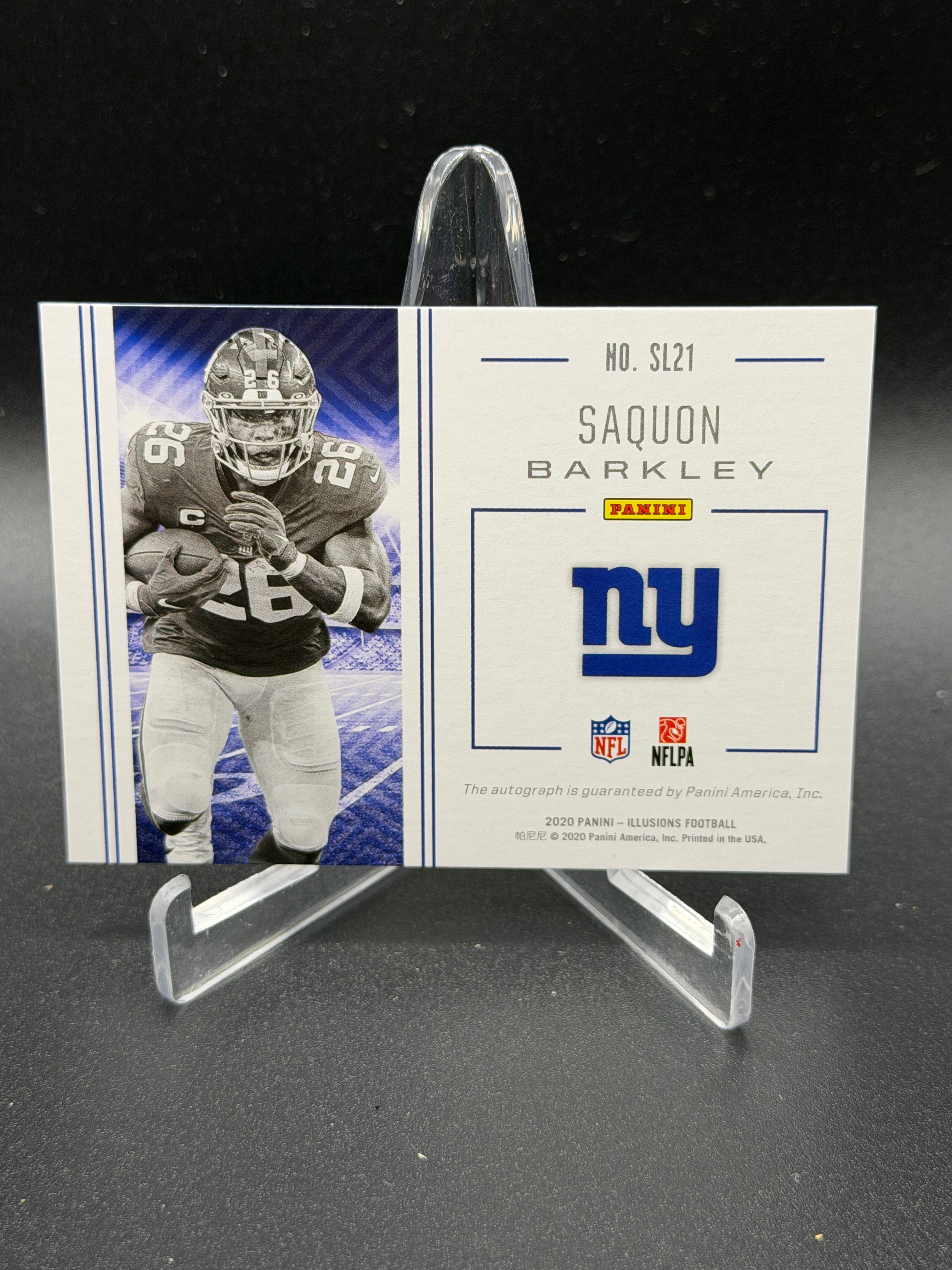 2020 Panini Illusions #SL21 Saquon Barkley Rookie RC Stadium Legends Auto #/25