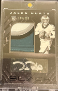 2020 Panini Black Football - Jalen Hurts 207 - Rookie Patch Auto /199
