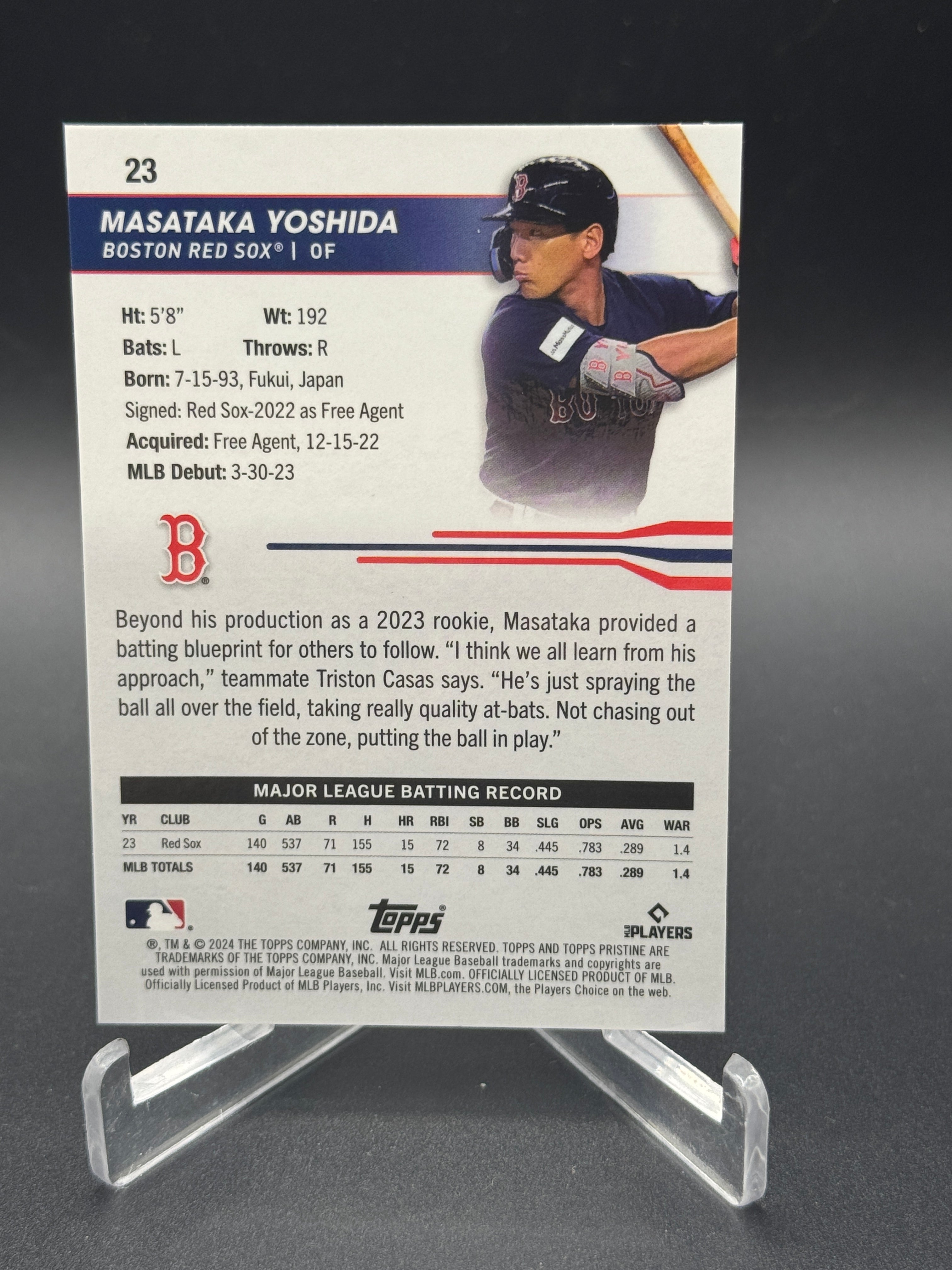 2024 Topps Pristine #23 Masataka Yoshida SuperFractors 1/1