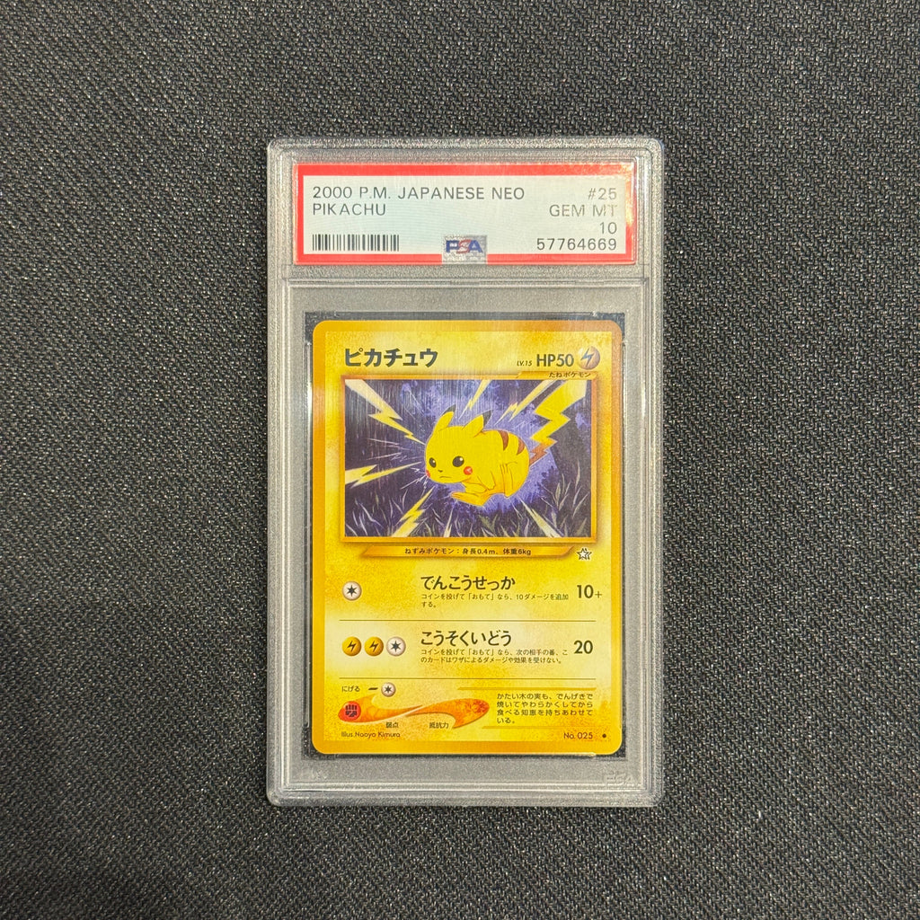 [PSA 10] - 2000 P.M. Japanese NEO - Genesis Pikachu - Pokémon TCG