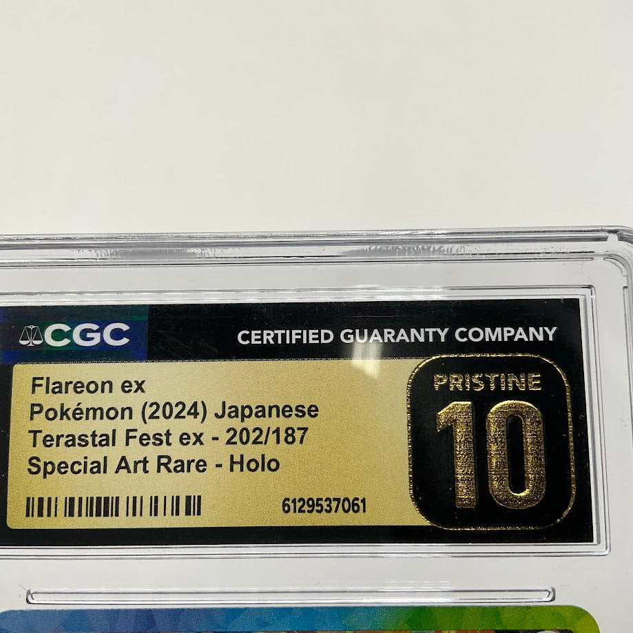 Flareon ex Pokemon Terastal Festival Special Art Rare Japanese CGC 10 Pristine