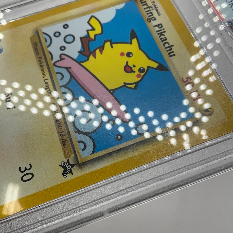 Surfing Pikachu Pokemon League Black Star Promo #28 PSA 9