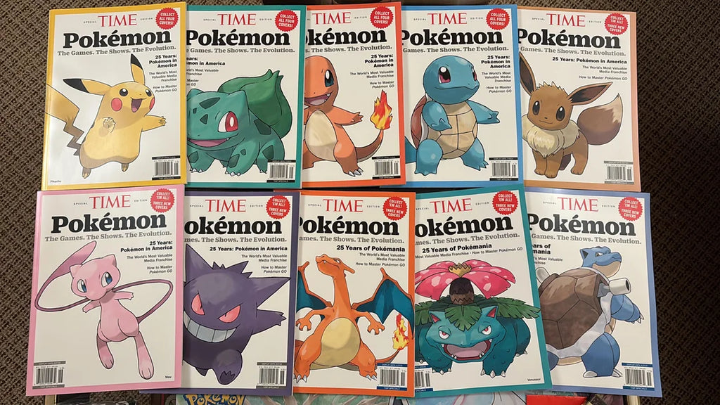 Pokemon Time Magazine Covers Complete Set of 10