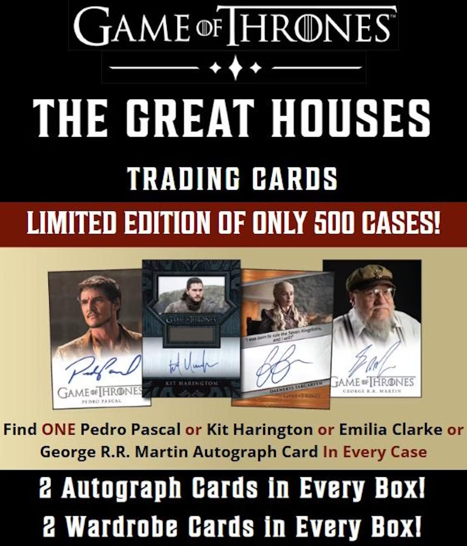 2025 Rittenhouse Archives Game of Thrones: The Great Houses Trading Cards