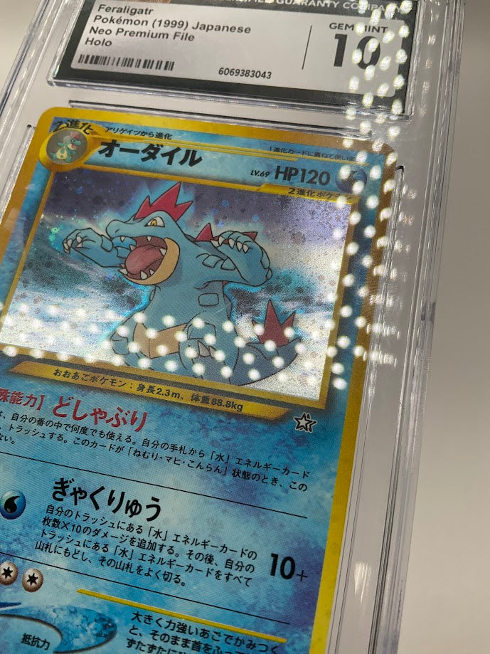 Feraligatr Pokemon Neo Premium File Holo Japanese #160 CGC 10