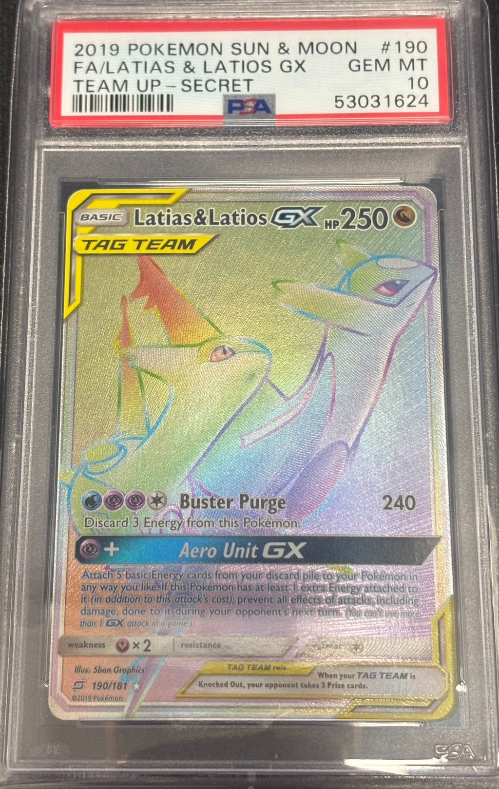 Latias & Latios GX 190/181 PSA 10