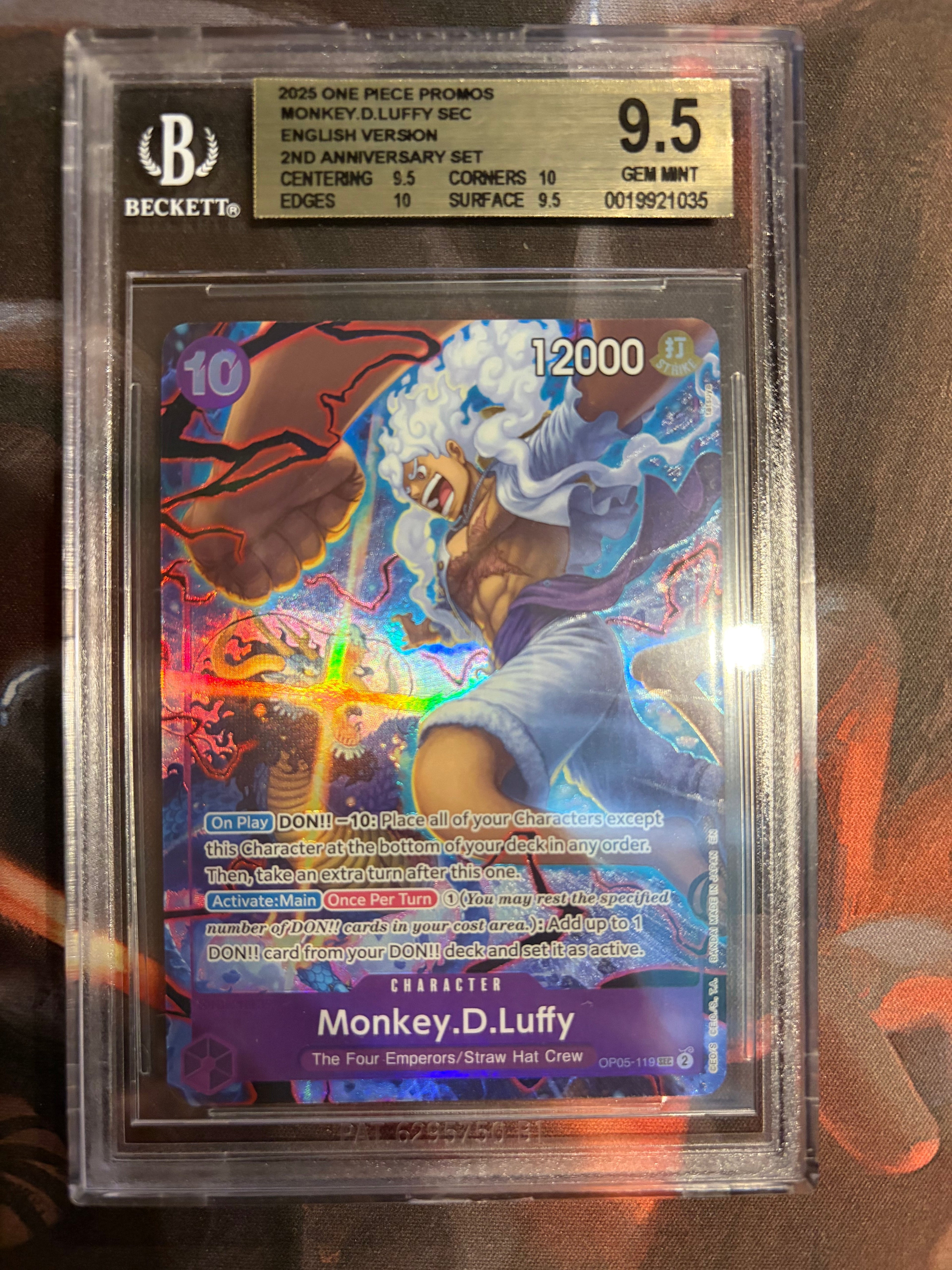 BGS 9.5 Monkey D. Ruffy [One Piece Card Game Promos] - 19921035