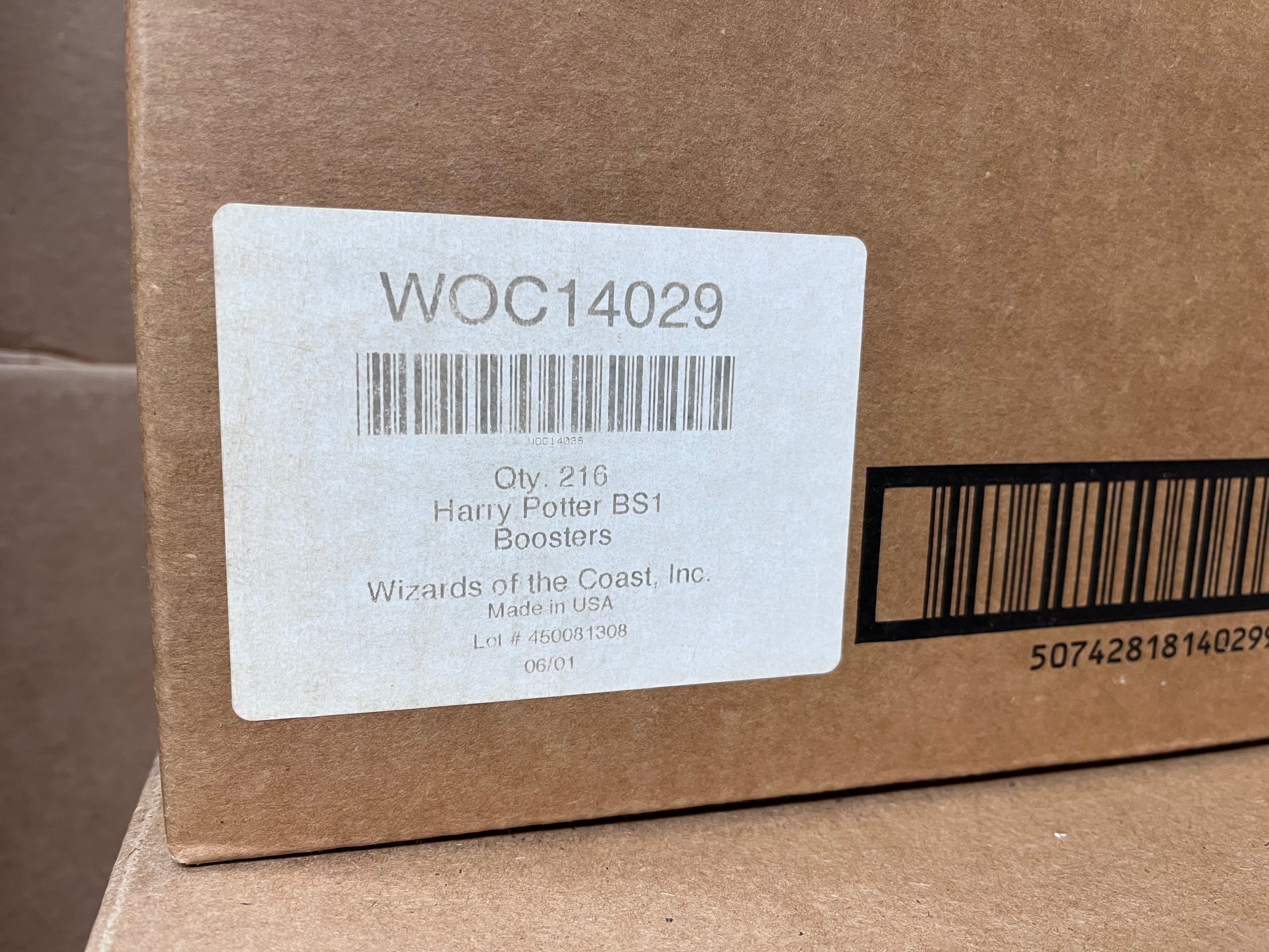 (Factory Sealed Case of 6) Harry Potter TCG: Base Set Booster Box (2001) (Wizards of the Coast - WOTC)
