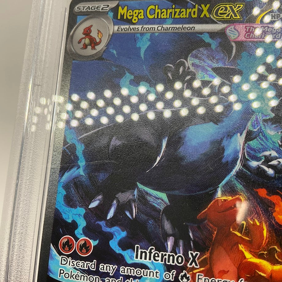Mega Charizard X ex Pokemon Phantasmal Flames Special Illustration #125 PSA 9