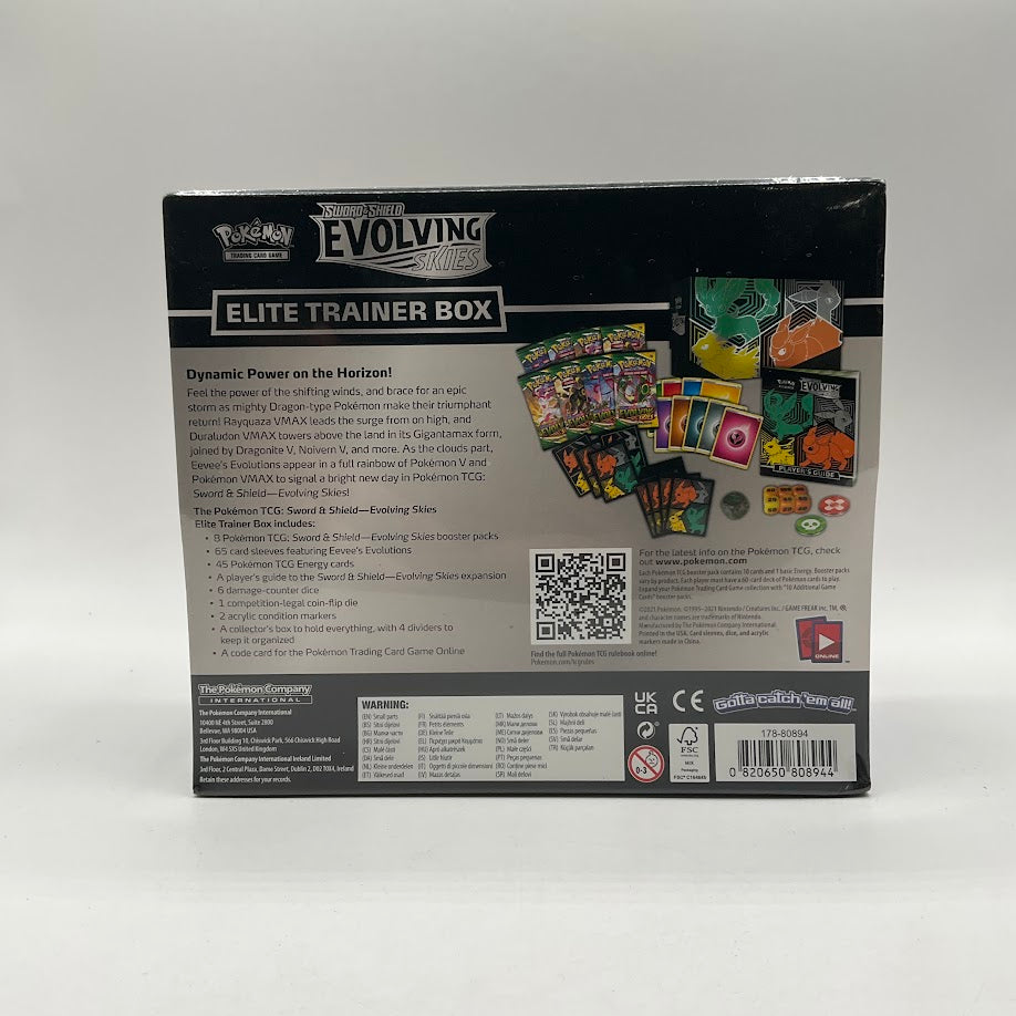 Pokemon: Sword & Shield Evolving Skies Elite Trainer Box [Silberne Edition] #2 *Zustand siehe Bilder*