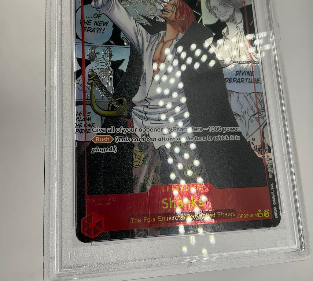 Shanks One Piece Card Game OP09 Manga Alternativ-Artwork #004 PSA 10