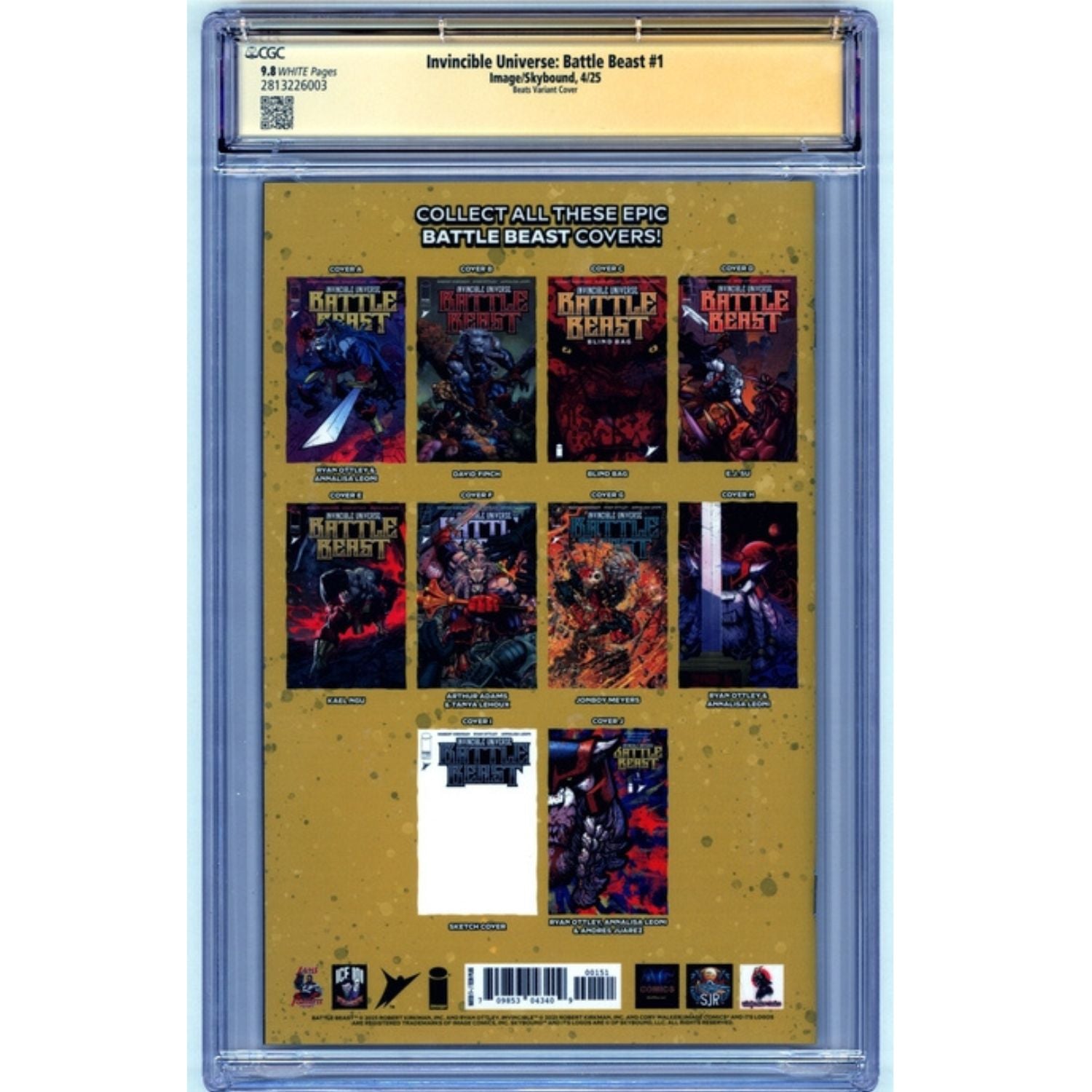 Invincible Universe Battle Beast: #1 [Beats CGC 9.8 Signature Series Bloody Remark CVR] 2025