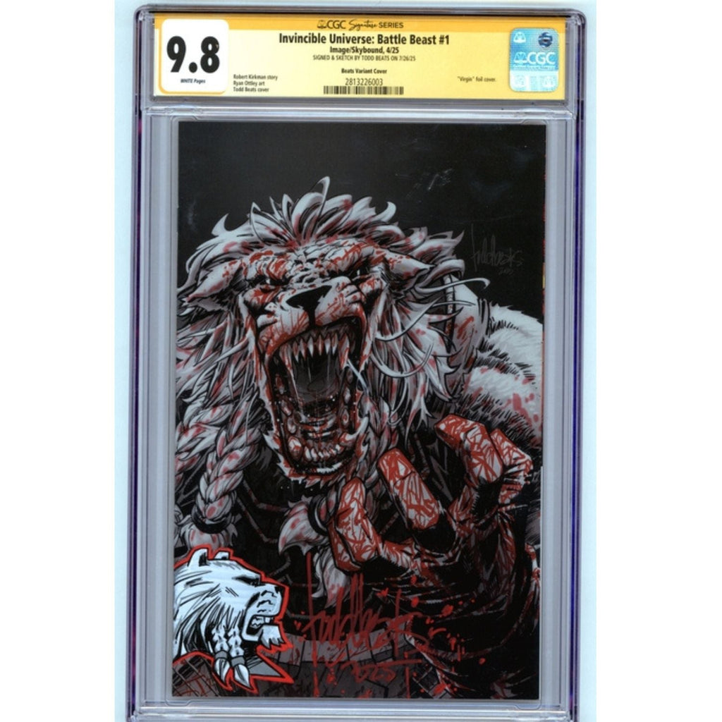 Invincible Universe Battle Beast: #1 [Beats CGC 9.8 Signature Series Bloody Remark CVR] 2025