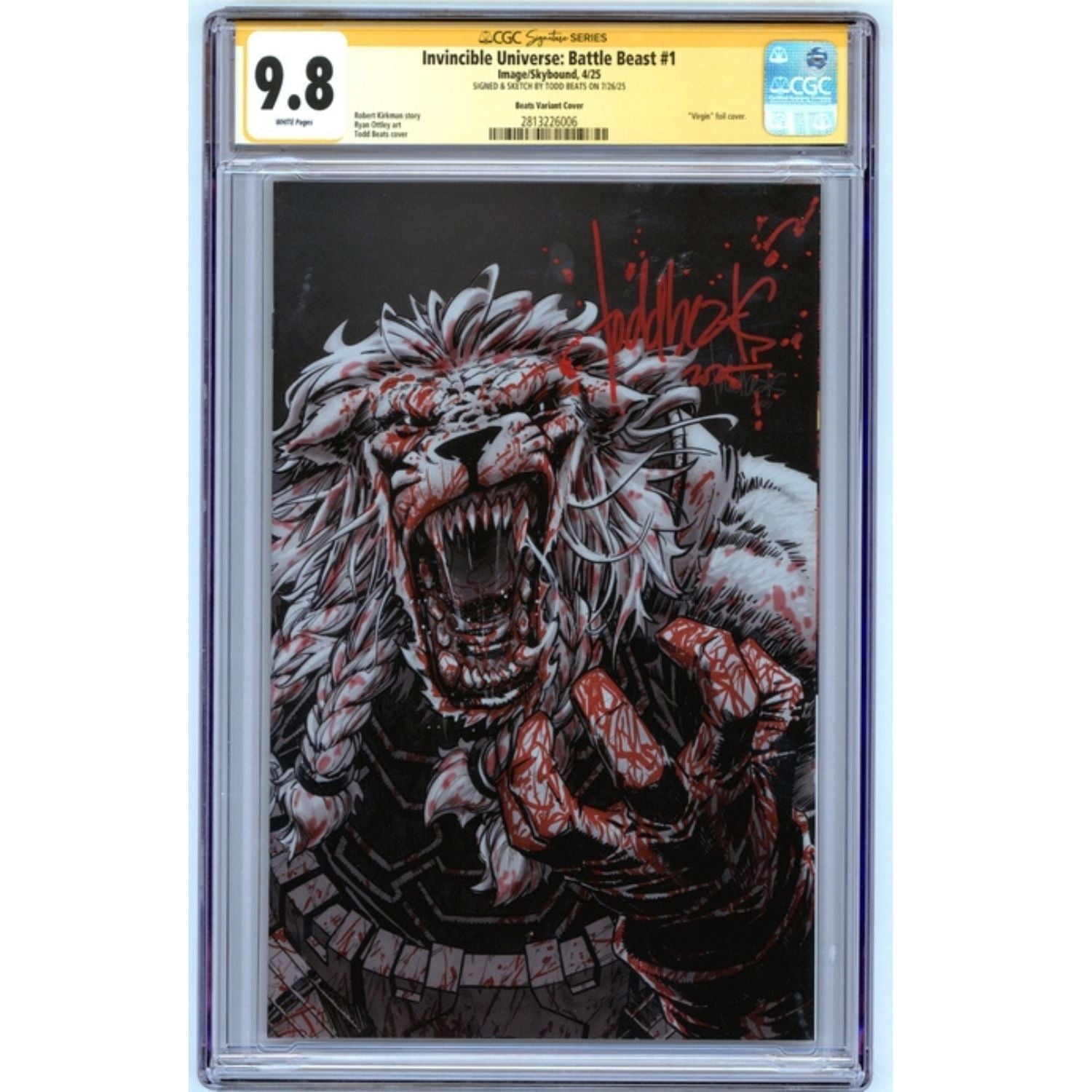 Invincible Universe Battle Beast: #1 [Beats CGC 9.8 Signature Series Bloody Sig on Exclusive CVR] 2025