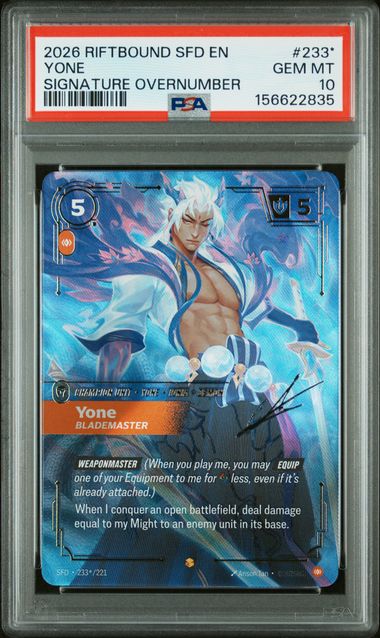 Yone Signature Overnumber PSA 10