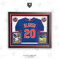 Pete Alonso New York Mets Fanatics Authentic Autographed Deluxe Framed Blue Nike Replica Jersey
