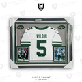 Garrett Wilson New York Jets Autographed 2024 White Nike Limited Deluxe Framed Jersey