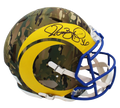 Jerome Bettis Autographed Rams Camo Full-Size Authentic On-Field Speed Helmet (Beckett)